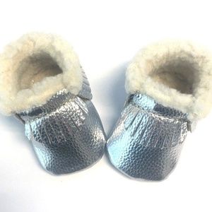 First Steps Prov 22:6 Baby Moccasin Faux Shearling